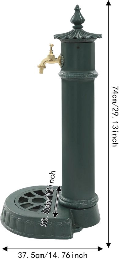 Vrijstaande Outdoor Kraan - Waterkolom met Kraan - voor Tuin, Weiland, Boerderij & Achtertuin Irrigatie - Ideaal voor Buitenwassen