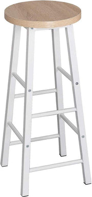 Hoge barkrukken Pablo - Zithoogte 71cm - Eiken - Set van 2 - Keuken - Barstoelen - Zonder rugleuning - Hout