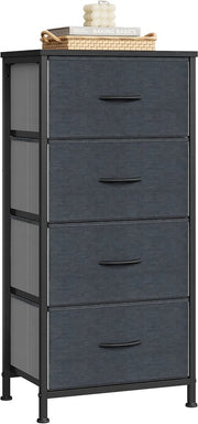 Smalle Zijkast met 4 Laden - Opbergkast - ladekast - Voor Slaapkamer of Woonkamer - Stoffen Opbergkast & Dressoir - Vrijstaande Home Organizer