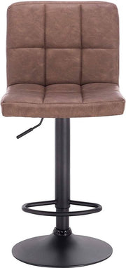 Barkruk - Bruin - Ergonomisch - Rugleuning - Zithoogte 60-82cm - Keuken