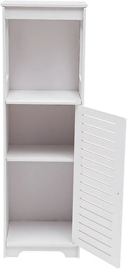 Badkameropbergkast - Badkamermeubel - Ladekast - Voor Badkamer, Slaapkamer & Studeerkamer - 4-Laags Kast - 28x25x90 cm