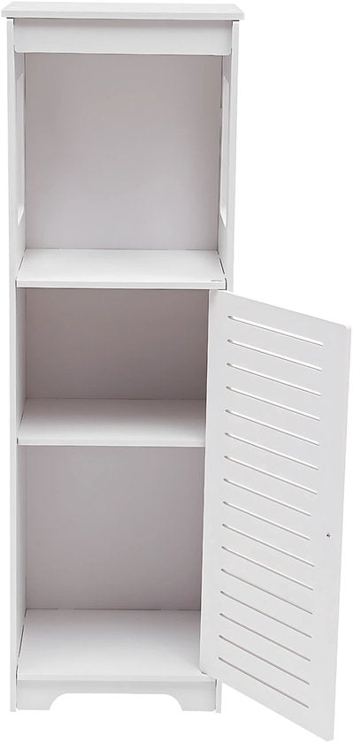 Badkameropbergkast - Badkamermeubel - Ladekast - Voor Badkamer, Slaapkamer & Studeerkamer - 4-Laags Kast - 28x25x90 cm
