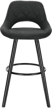 Barkruk - Industrial - Antraciet - Set van 1 - Keukenstoel - Stof