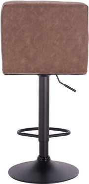 Barkruk - Bruin - Ergonomisch - Rugleuning - Zithoogte 60-82cm - Keuken