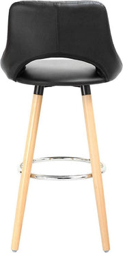 Barkruk - Industrial - Legergroen - Kunstleer - Set van 1 - Barstoelen met Rugleuning