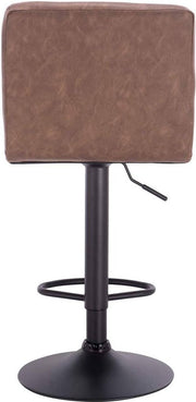 Barkruk Nora - Met hoge rugleuning - Barstoelen ergonomisch - Zithoogte 60-82cm - Bruin - Set van 1 - Keuken en bar