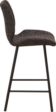 Hapyment Barkruk Velino - Zwart - 67cm zithoogte - Set van 1 - Voor keuken en bar - Met rugleuning - Ergonomische barstoelen