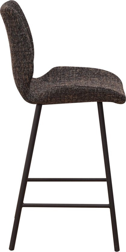 Barkruk - Zwart - Rugleuning - Ergonomisch - Zithoogte 67cm - Set van 1