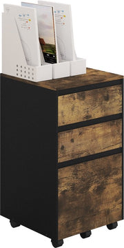 Bolt Edge Archiefkast - Donkerbruin - Hout - Ladeblok bureau - 40x70x40cm