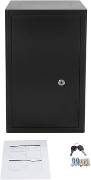 Kluis - Voor Slaapkamer, Studeerkamer en Magazijn - 60L Veiligheidsbox - met Sleutels - Zwart