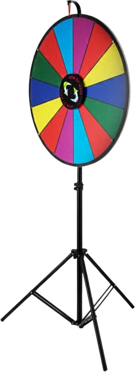 Rad van fortuin - 61cm - Fortuinwiel - Draairad - Draaiwiel - Draaischijf - 14 Slots - Spel & Promotie