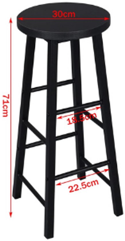 Hoge Barkrukken - Zithoogte 71cm - Roestig - Zonder rugleuning - Set van 2