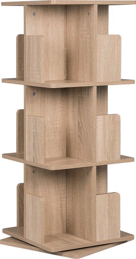 Bolt Edge Draaibare Boekenkast - Modern - Oak - Hout - 3 lagen - 39x39x97cm