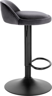 Barkrukken - Set van 2 - Grijs - Velvet - Ergonomisch - Verstelbaar in Hoogte - Zithoogte 61-82 cm