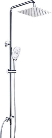 Happyment Douche - 3 standen - Regendouche & handdouche - Waterval - Massage straal - Doucheset met thermostaatkraan - Zilver - RVS
