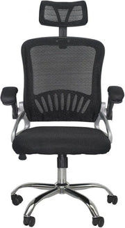 Ergonomische Bureaustoel - Linnen - Met hoofdsteun - Zwart - Tot 200kg