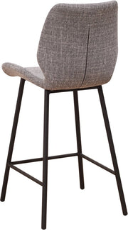 Barkruk - Lichtgrijs - 67cm zithoogte - Set van 1 - Voor keuken en bar - Met rugleuning - Ergonomische barstoelen