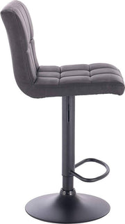 Barkruk Derla - Met hoge rugleuning - Barstoelen ergonomisch - Zithoogte 60-82cm - Antraciet - Set van 1 - Keuken en bar