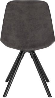 Bezoekersstoelen - Antraciet stof - Houten poten - Zithoogte 46cm - Set van 2