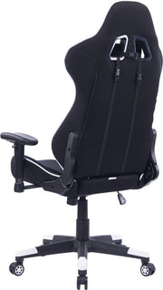 Bolt Edge Gamestoel - Wit/Zwart - Ergonomisch - Verstelbaar - Met Rugleuning en Armleuning - Stoffen Bekleding