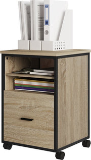 Bolt Edge Luxe Archiefkast - Op Wielen - Dossierkast van Hout - Bureaukast en Ladeblok - Lichtbruin - 40x40x60cm