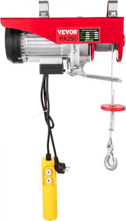 Elektrische kabeltakel - Met afstandsbediening - Takel lier - Hijskraan - 125-250KG - Garage lier - 12m hefhoogte