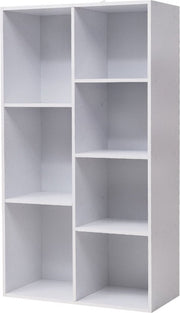 Bolt Edge Boekenkast - Wit - 7 vakken - Voor woonkamer of kinderkamer - MDF
