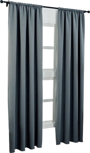 Gordijnen - Set van 2 - Donkergrijs - Verduisterend - Fluweel - 135x175cm