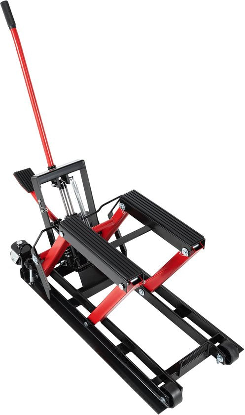 Motorfiets hefplatform - Montagestaander - Motorkrik - Wekplaatskrik - Motorlift - Voor Garage & Werkplaats - Rood