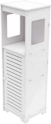 Badkameropbergkast - Badkamermeubel - Ladekast - Voor Badkamer, Slaapkamer & Studeerkamer - 4-Laags Kast - 28x25x90 cm