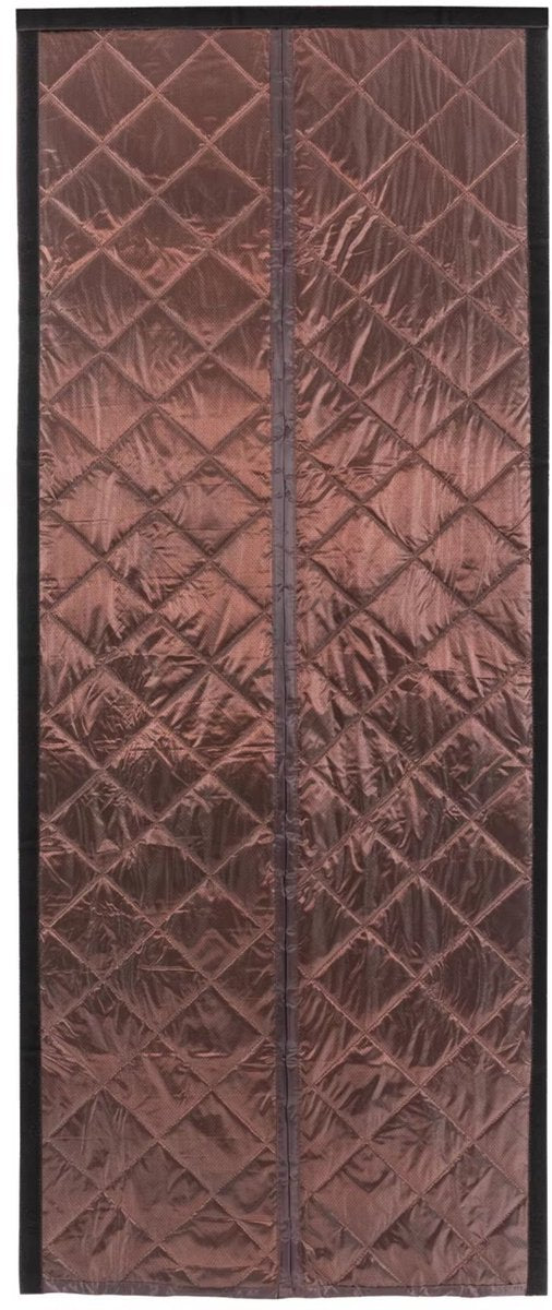 Thermische gordijnen - Isolerend - Bruin - Voor deuren in huis of kantoor - Magnetisch - 95x210cm