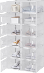 Happyment Schoenenbox Zoda - Transparant - 12 stuks - Sneakerbox - Schoenendoos - Opbergsysteem - Opbergbox