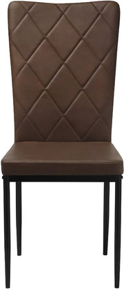 Eetkamerstoelen Delio - Set van 4 - Draaibaar - Fauteuil - Keuken - Voor eettafel - Donkerbruin leer