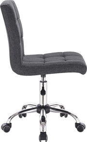 Werkkruk - Donkergrijs - Ergonomisch - Stoffen bekleding - Op wieltjes