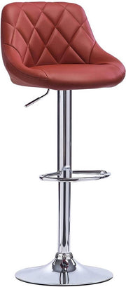 Designer Barkruk - Ergonomisch - Donkerrood - In hoogte verstelbaar - Set van 1