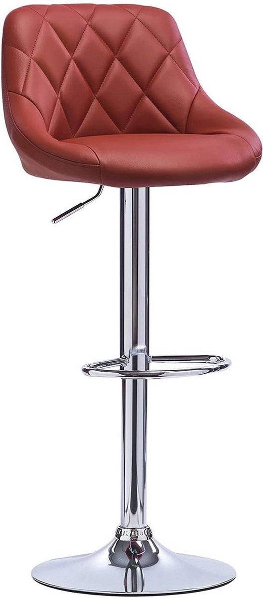 Designer Barkruk - Ergonomisch - Donkerrood - In hoogte verstelbaar - Set van 1