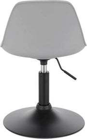 Mini Barkruk - Grijs - Kunstleer - Verstelbaar - Zithoogte 37-49cm - Keuken