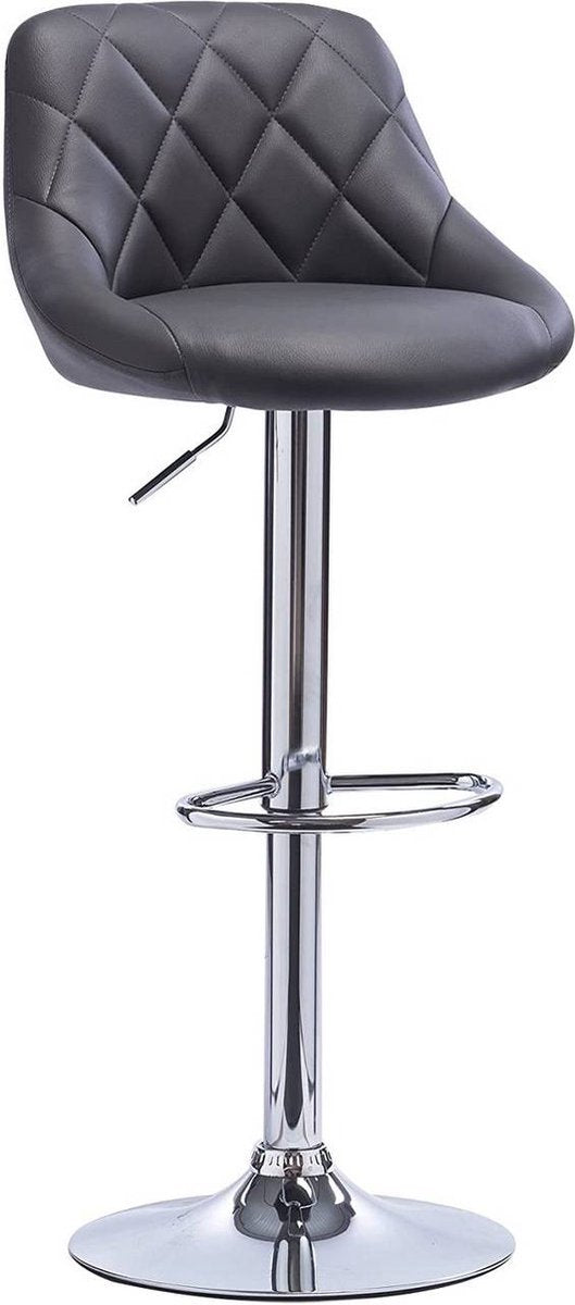 Designer Barkruk - Grijs - Ergonomisch - Verstelbaar - Zithoogte 60-82cm - Set van 1