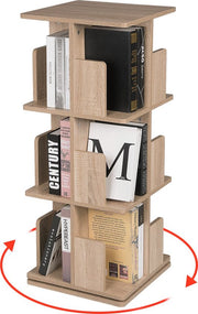 Bolt Edge Draaibare Boekenkast - Modern - Oak - Hout - 3 lagen - 39x39x97cm