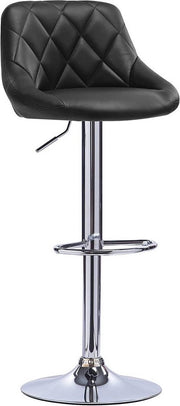Bolt Edge Designer Barkruk - Zwart - Velvet - Ergonomisch - Verstelbaar - Set van 1