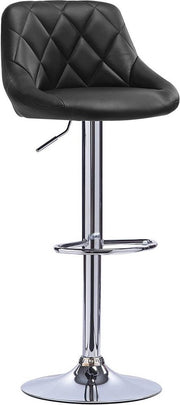Designer Barkruk Gita - Met rugleuning - Stevig - Ergonomische barstoel - Zithoogte 60 - 82cm - Zwart - Set van 1 - Keuken en bar - In hoogte verstelbaar