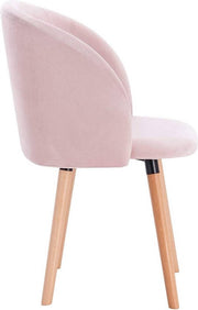 Stoelen Set van 4 - Velvet Roze - Met Armleuning - Eetkamerstoel - Vergaderstoel