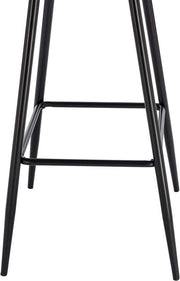 Barkruk Ditta Industrial - Donkergrijs - Barkrukken set van 2 - Barstoel Kruk - Barstoelen met rugleuning - Keukenstoel - Velvet