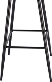 Bolt Edge Barkruk Industrial - Donkergrijs - Set van 2 - Barstoel met rugleuning - Velvet Keukenstoel