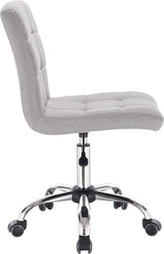Werkkruk - Grijs Stof - Verstelbaar - Ergonomisch - Op Wieltjes