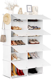 Schoenenkast - Voor Hal, Woonkamer of Slaapkamer - Schoenenrek met 8 Compartimenten - Ruimtebesparende Organizer - 94x144x36.5 cm