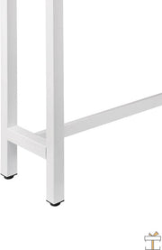 Happyment Bartafel deluxe - Rechthoekig - Bartafel voor Binnen - Metaal - Wit/bruin - 140x40x100cm