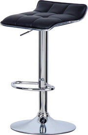 Barkrukken Delio - Set van 2 - Keuken - Zwart - Barstoelen kunstleer- Verstelbaar in hoogte - Zithoogte 62-84cm