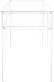 Modern 2-laags Bureau - Tafel - Schrijftafel - Make-up tafel - Helder Transparant -Design voor Woonkamer, Slaapkamer, Kantoor & Studie