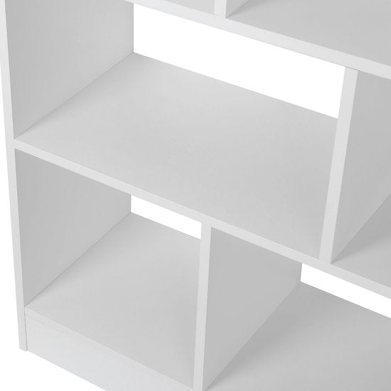Happyment Open Boekenkast Malda - 8 Vakken - Wit - Boekenkast - Boekenrek - Woonkamer, slaapkamer en kinderkamer - Hout - 97.5 x 30 x 100 cm